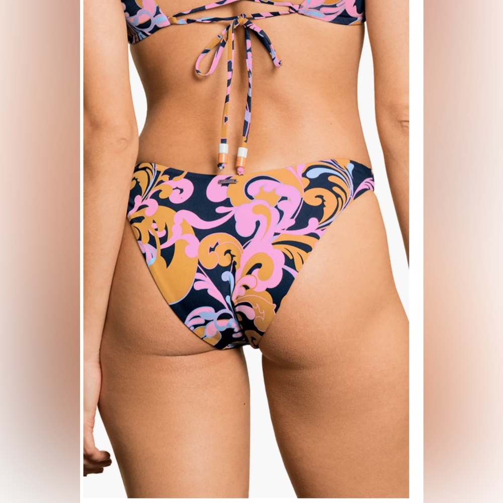 Maaji Swizzle Splendour Reversible Bikini Bottoms, Pink/Multi, Xl View 2